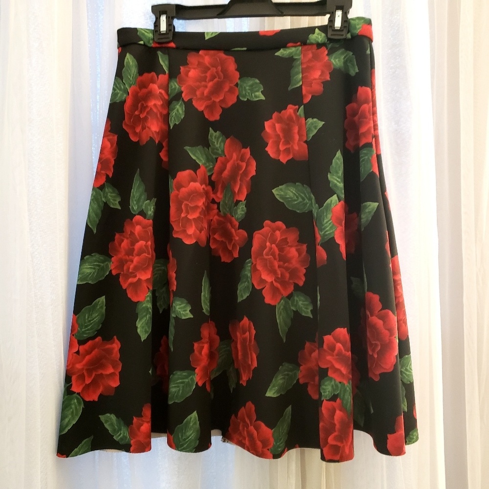 Floral midi skirt (L)